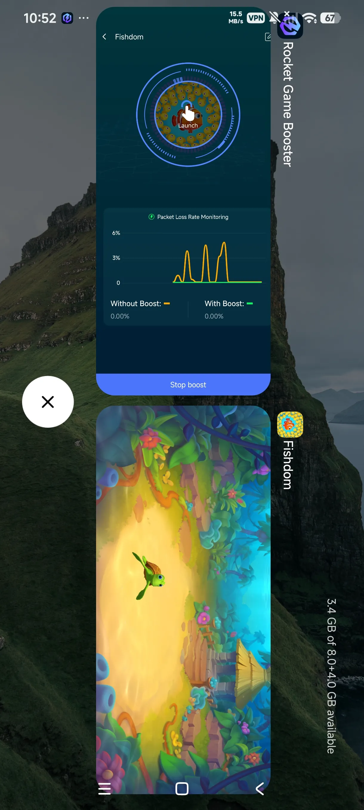 Real-time acceleration data comparison of ping