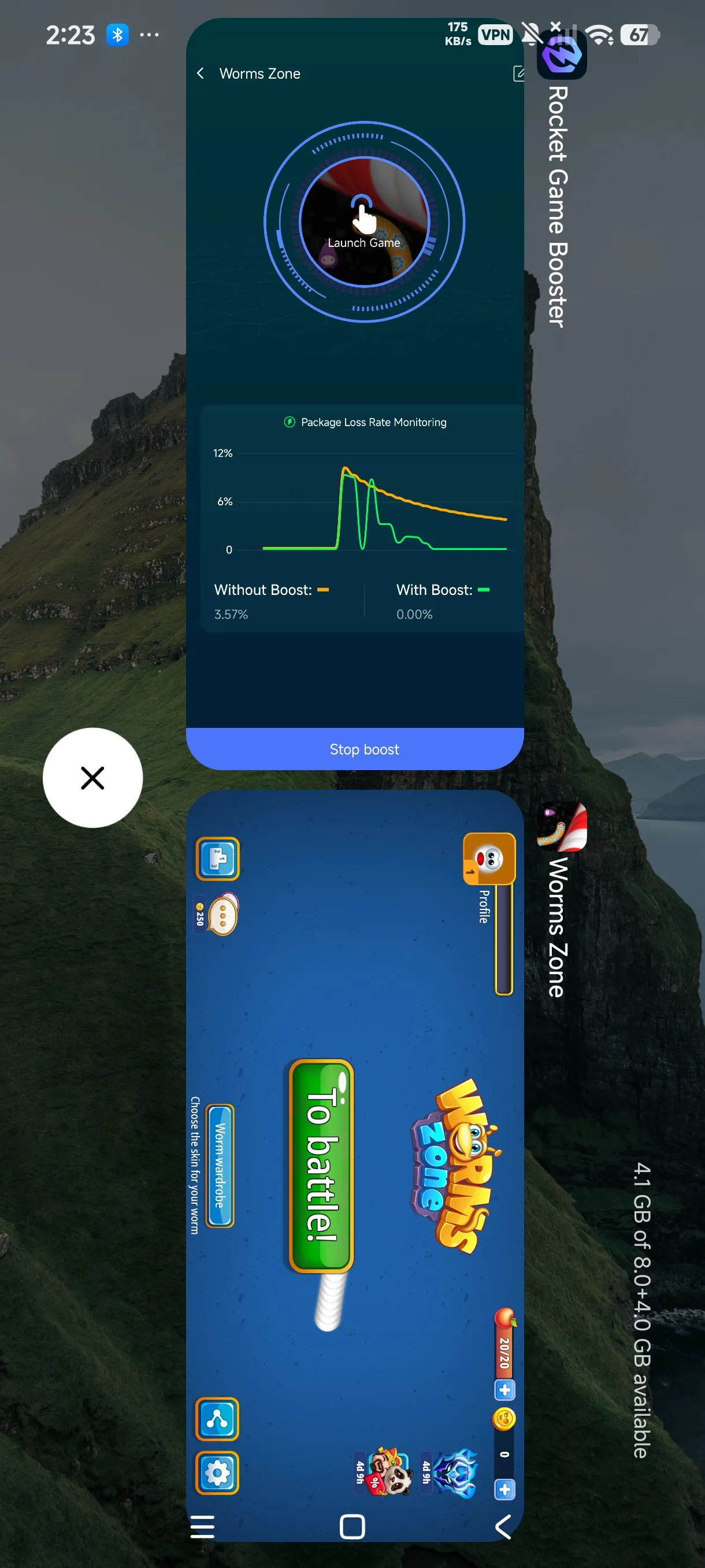 Real-time acceleration data comparison of ping