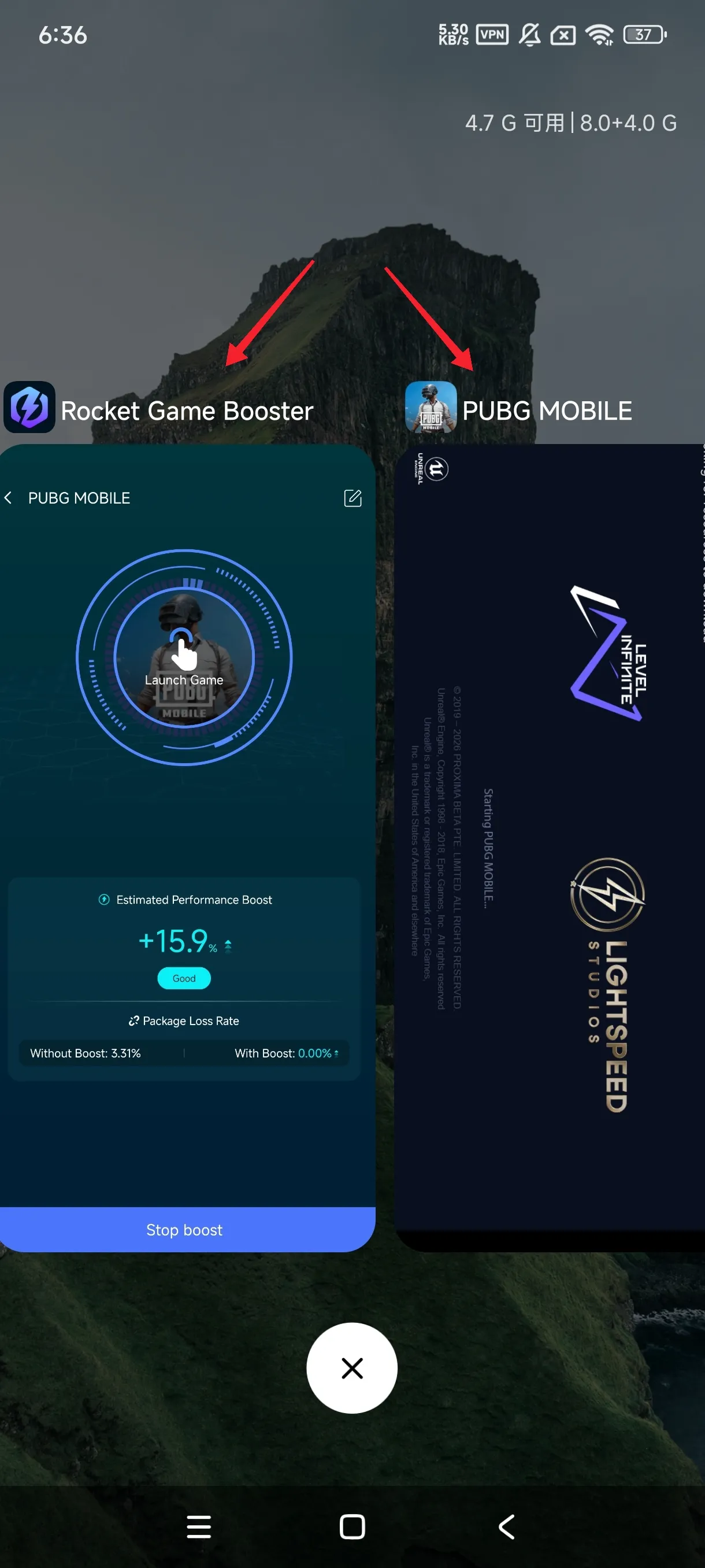 The game runs normally with the accelerator enabled.